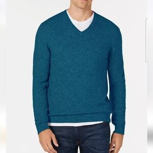 Cashmere 100% sweater, size Small, peacock heather